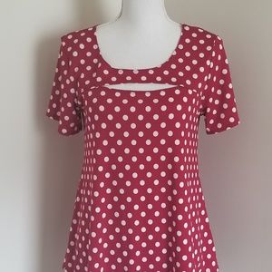 Star Vixen Cut Out Front Polka Dot Top